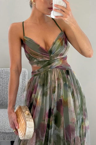 FLORELLA | Maxi Bohemian Dress with Romantic Floral Print