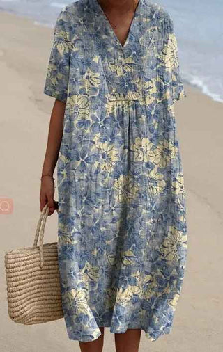 Margaret - Flowy Dress with Vibrant Floral Print