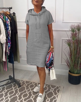 INES | Casual Dress with Hood and Short Sleeves Perfect for Summer