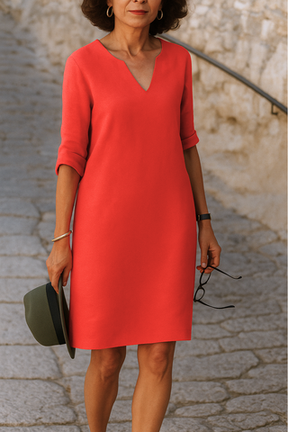 ADRIANA | Flowing Dress with V-Neck and Elegant Line for Every Moment of the Day