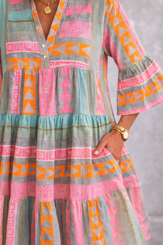 NOVA | Vibrant Midi Dress Breezy Comfort Weekend Style