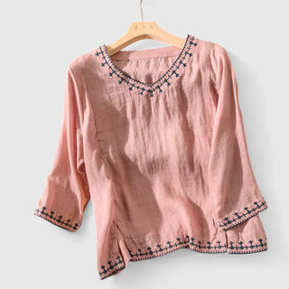 Taysia | Elegant V-Neck Blouse