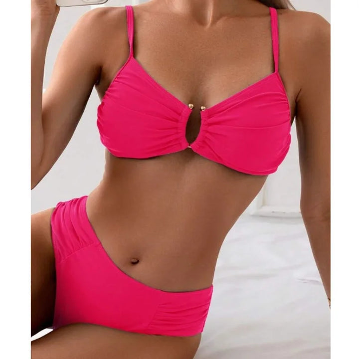 MILENA | Bikini with Decorative Cut-Out and Elegant Support for Summer Days