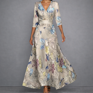 CALLA | Sculpting Floral Maxi Dress for Elegant Confidence