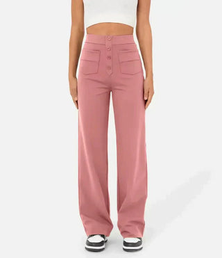 High waist casual elastic pants